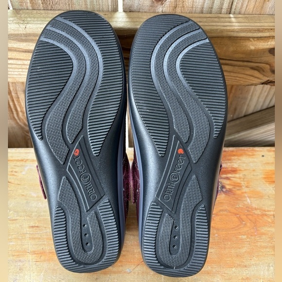 Orthofeet Springfield 879 Wine Mary Jane Comfort Shoes Adjustable Heel Strap 9.5 - Picture 6 of 8